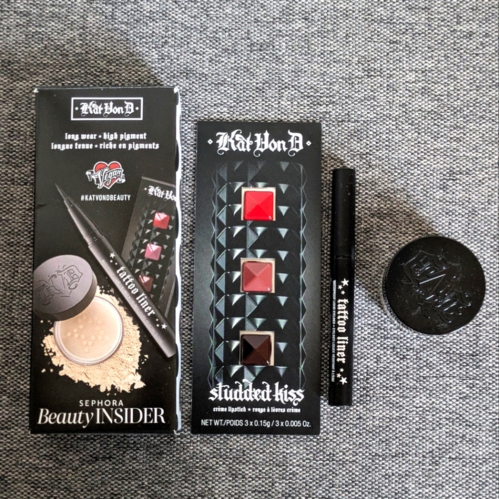 🆕 Kat Von D Mini Kush Mascara Black Hydro Grip Primer Sample Mini Lip + Cheek